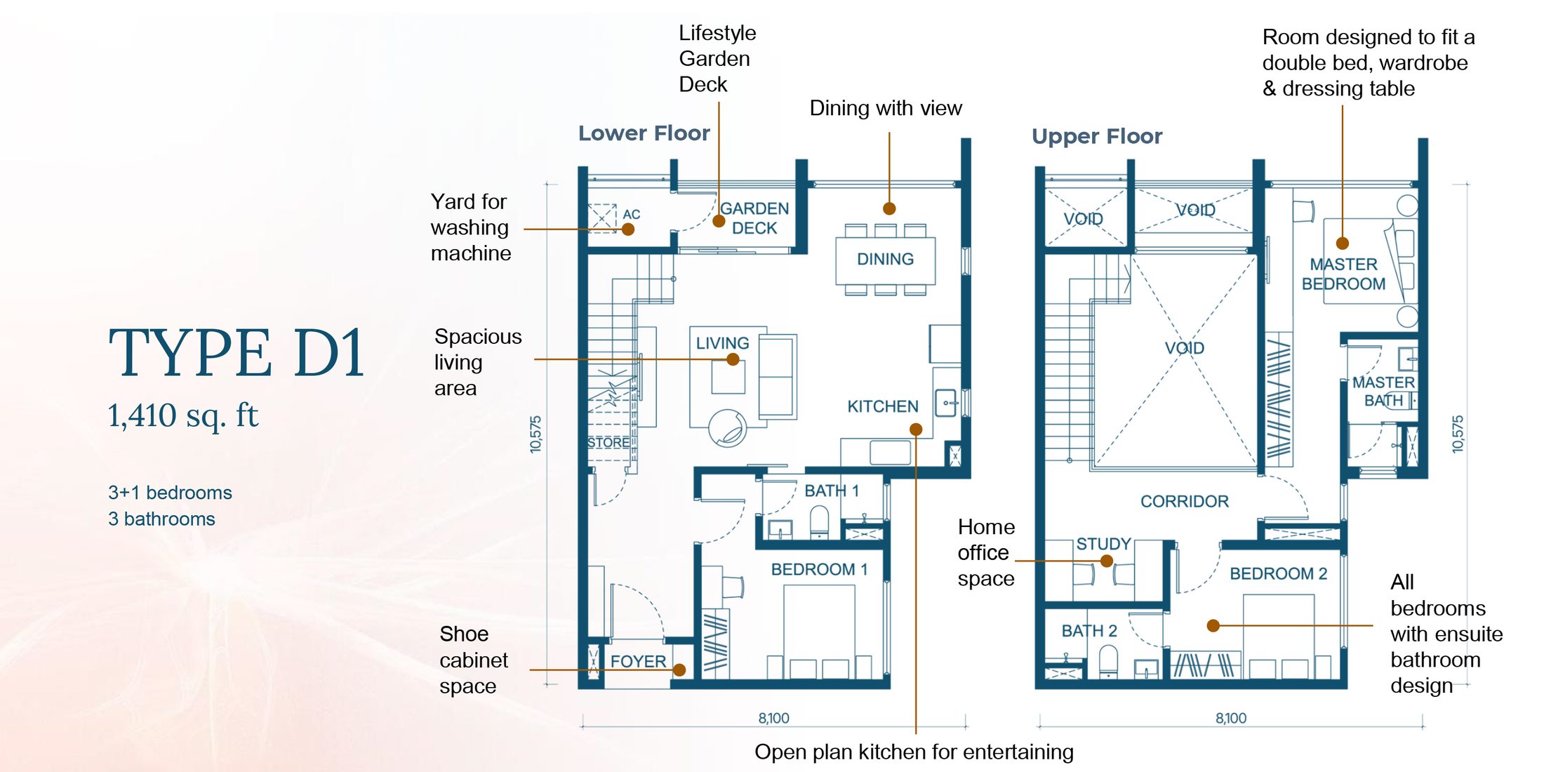 Aricia Residences sky duplex floor plan